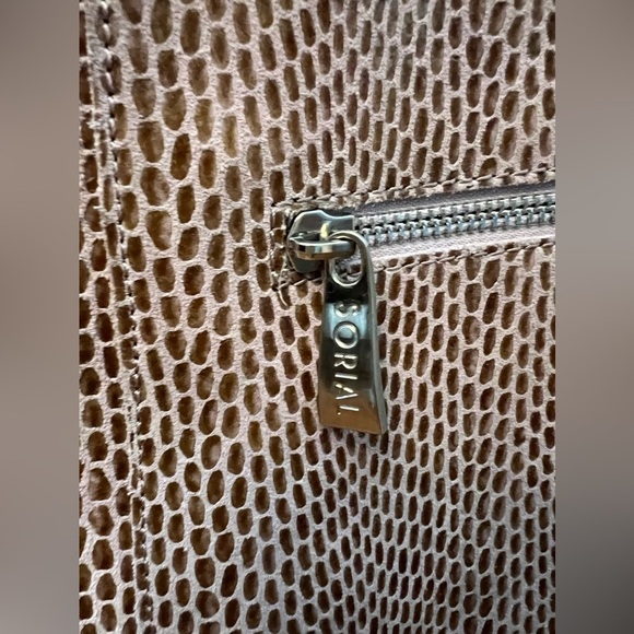 Sorail New York Dusty Rose Pink Leather Snakeskin Shoulder/Crossbody Bag - Picture 9 of 14